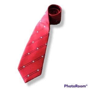 Oscar de la Renta Red Silk Tie